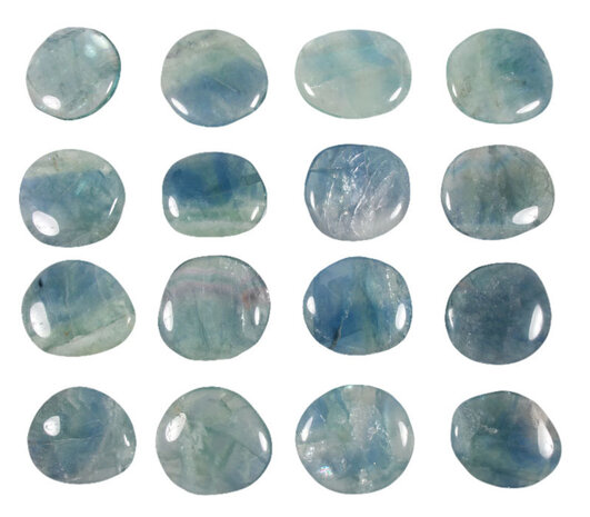 Fluoriet (groen/blauw) steen plat gepolijst Fluoriet (groen/blauw) steen plat gepolijst