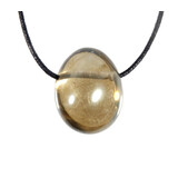 Champagne aura kwarts hanger doorboord Champagne aura kwarts hanger doorboord