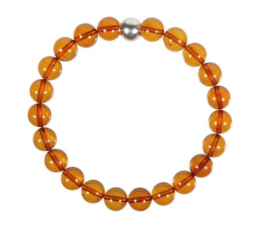 Barnsteen (cognac) armband 18 cm | 8 mm kralen Barnsteen (cognac) armband 18 cm | 8 mm kralen
