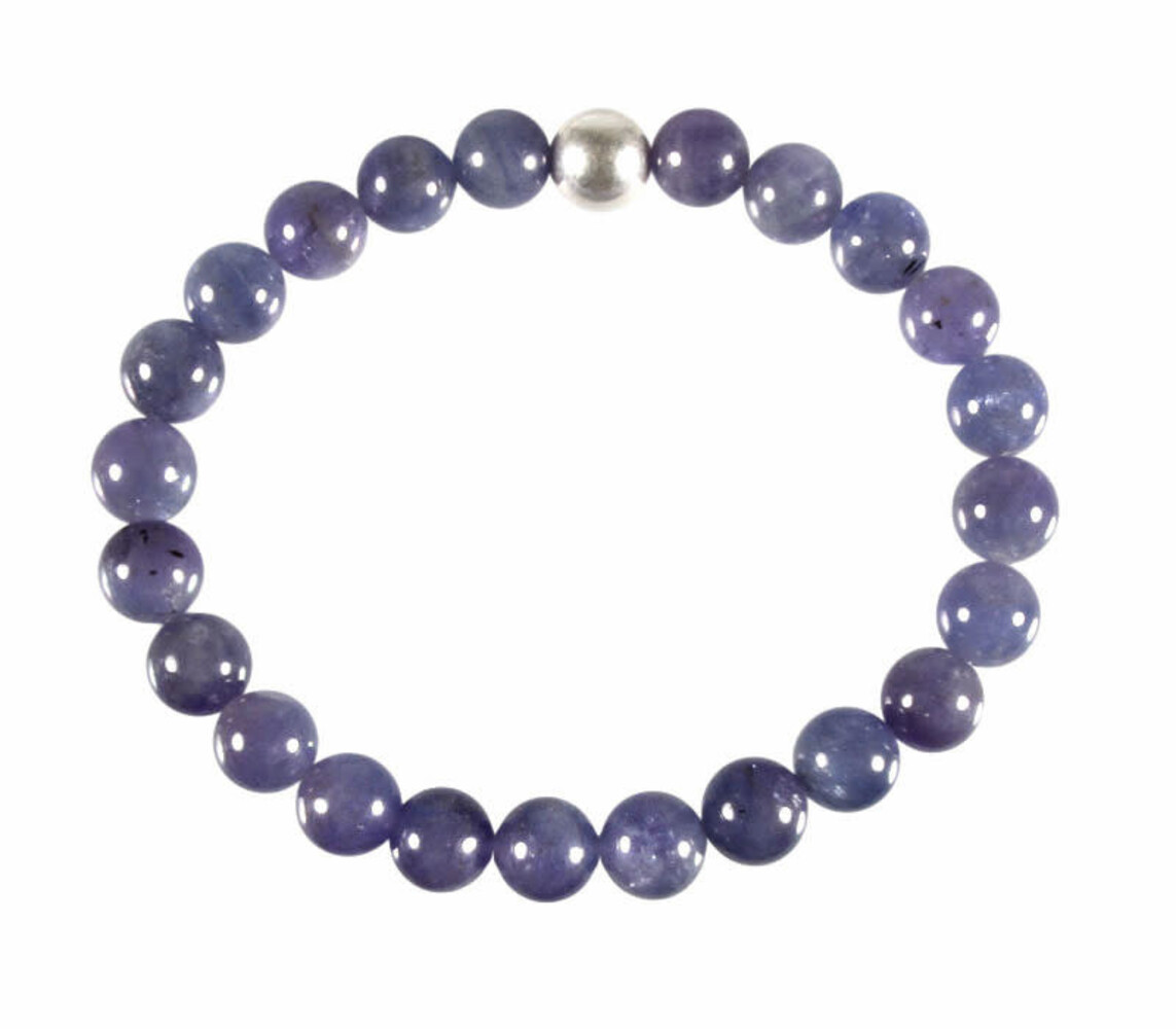 Tanzaniet armband 20 cm | 8 mm kralen
