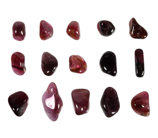 Rubelliet (rode toermalijn) steen getrommeld 2 - 5 gram Rubelliet (rode toermalijn) steen getrommeld 2 - 5 gram