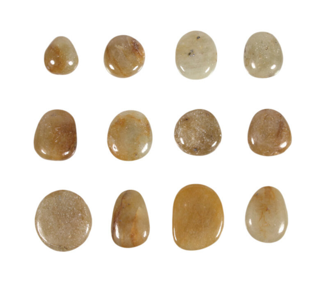 Saffier (geel) steen getrommeld 5 - 10 gram Saffier (geel) steen getrommeld 5 - 10 gram