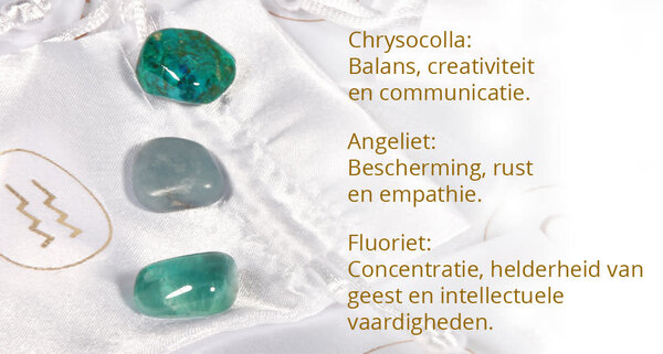 Edelsteen set | sterrenbeeld waterman