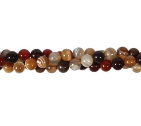 Sardonyx kralen rond 8 mm (streng van 40 cm) Sardonyx kralen rond 8 mm (streng van 40 cm)