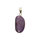 Jade (paars) hanger met 14k gouden oogje Jade (paars) hanger met 14k gouden oogje