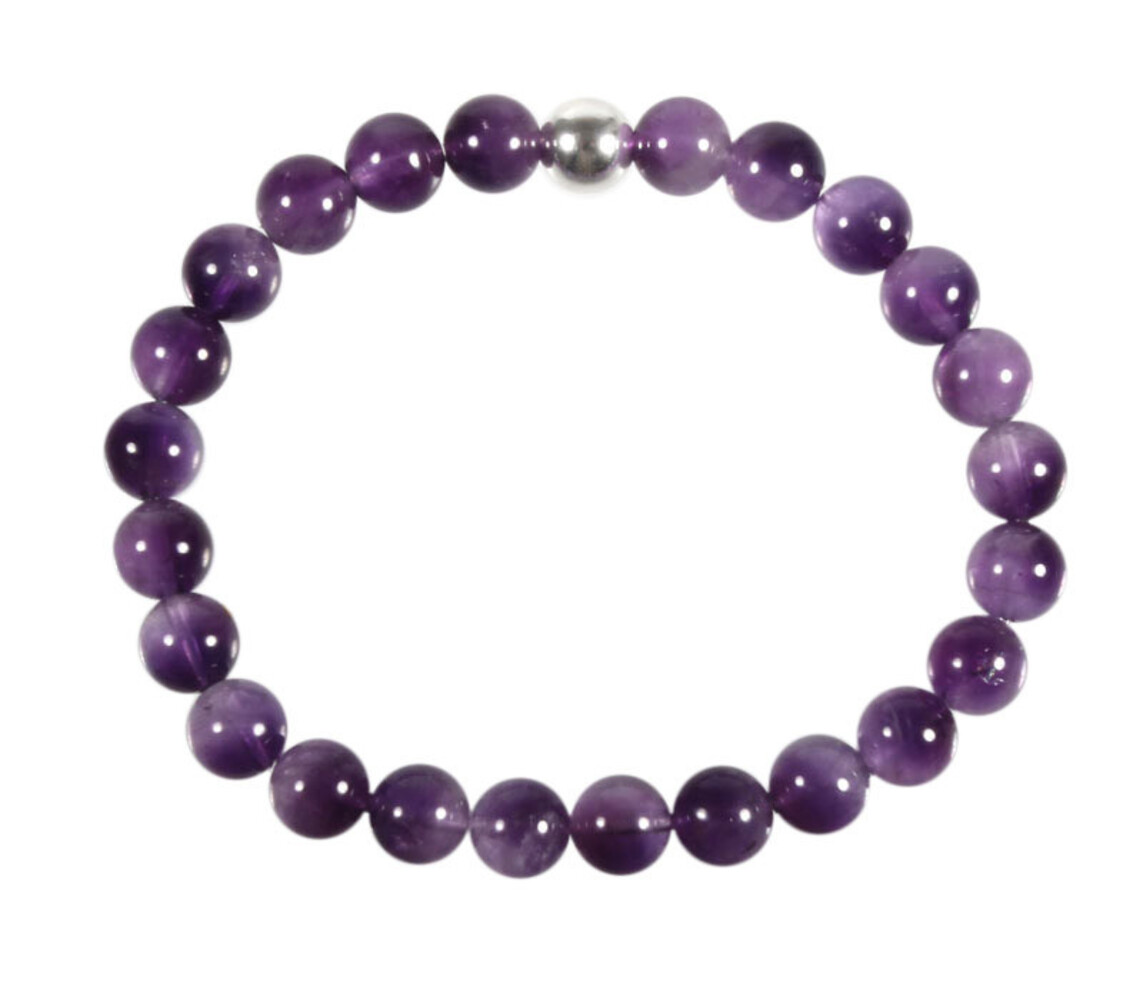 Amethist armband 20 cm | 8 mm kralen Amethist armband 20 cm | 8 mm kralen