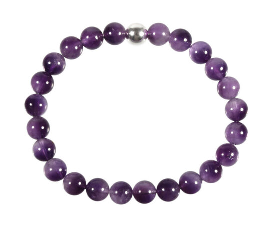 Amethist armband 20 cm | 8 mm kralen Amethist armband 20 cm | 8 mm kralen