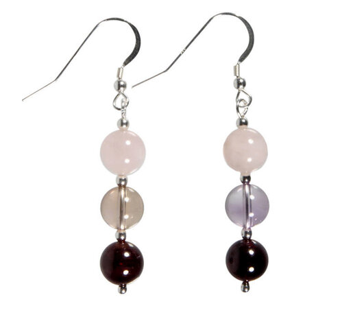 Zilveren oorbellen liefde 8 mm kralen Zilveren oorbellen liefde 8 mm kralen