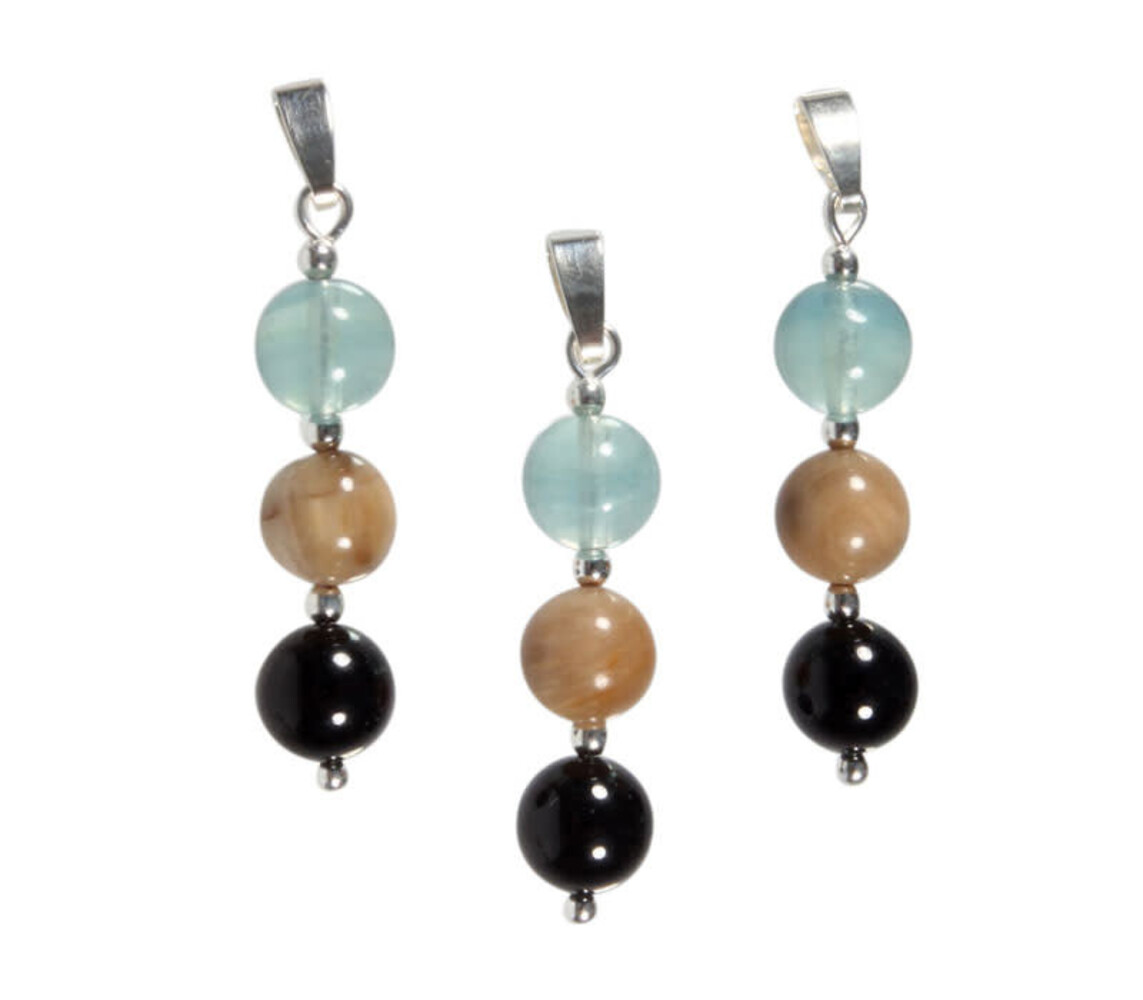 Zilveren hanger rust & concentratie 8 mm kralen