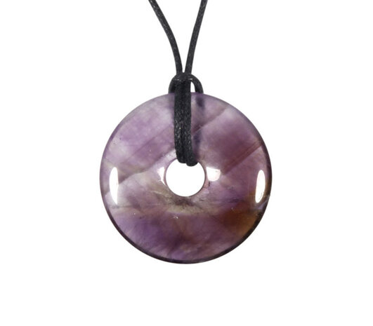 Amethist hanger donut 3 cm