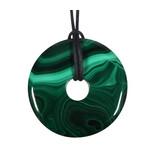 Malachiet hanger donut 4 cm Malachiet hanger donut 4 cm