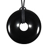 Obsidiaan (zwart) hanger donut 4 cm Obsidiaan (zwart) hanger donut 4 cm