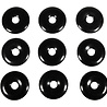 Obsidiaan (zwart) hanger donut 4 cm Obsidiaan (zwart) hanger donut 4 cm