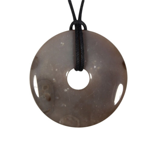 Vuursteen hanger donut 4 cm