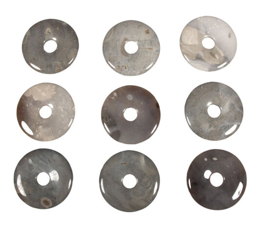 Vuursteen hanger donut 4 cm