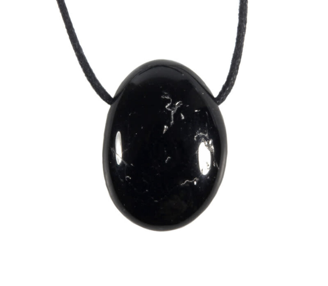 Toermalijn (zwart) hanger doorboord Toermalijn (zwart) hanger doorboord