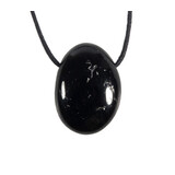 Toermalijn (zwart) hanger doorboord Toermalijn (zwart) hanger doorboord