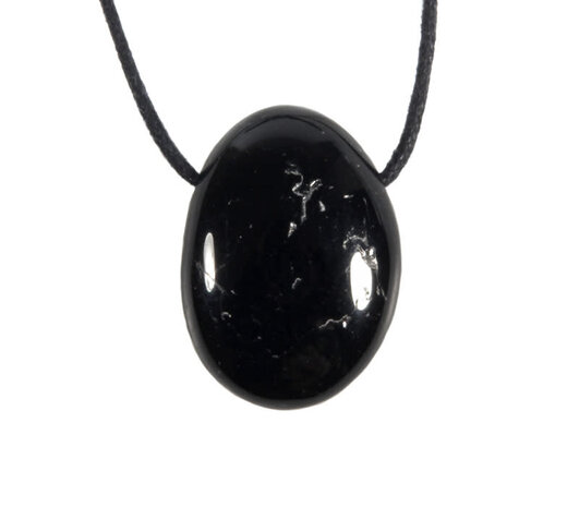 Toermalijn (zwart) hanger doorboord Toermalijn (zwart) hanger doorboord