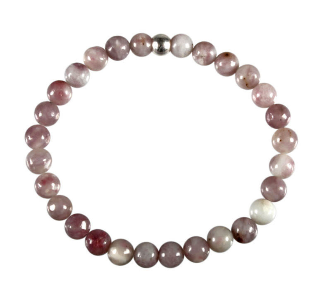 Toermalijn (roze) met lepidoliet (unicorn stone) armband 18 cm | 6 mm kralen Toermalijn (roze) met lepidoliet (unicorn stone) armband 18 cm | 6 mm kralen