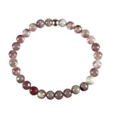 Toermalijn (roze) met lepidoliet (unicorn stone) armband 18 cm | 6 mm kralen Toermalijn (roze) met lepidoliet (unicorn stone) armband 18 cm | 6 mm kralen