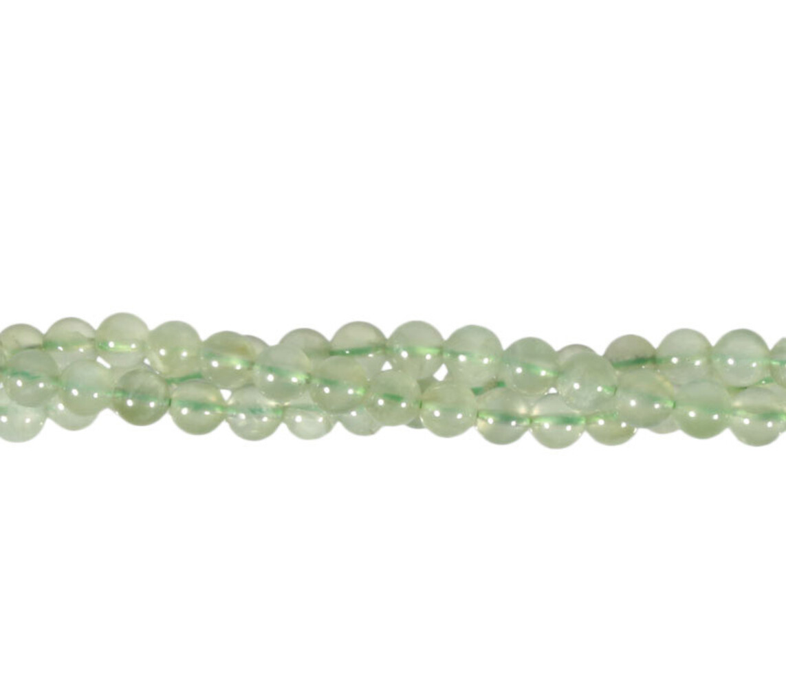 Prehniet kralen rond 6 mm (streng van 40 cm) Prehniet kralen rond 6 mm (streng van 40 cm)