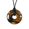 Tijgeroog met valkenoog hanger donut 3 cm Tijgeroog met valkenoog hanger donut 3 cm