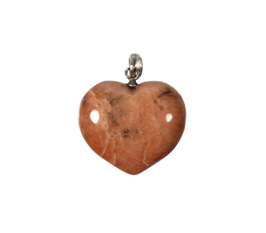 Zilveren hanger maansteen hart 2 cm Zilveren hanger maansteen hart 2 cm