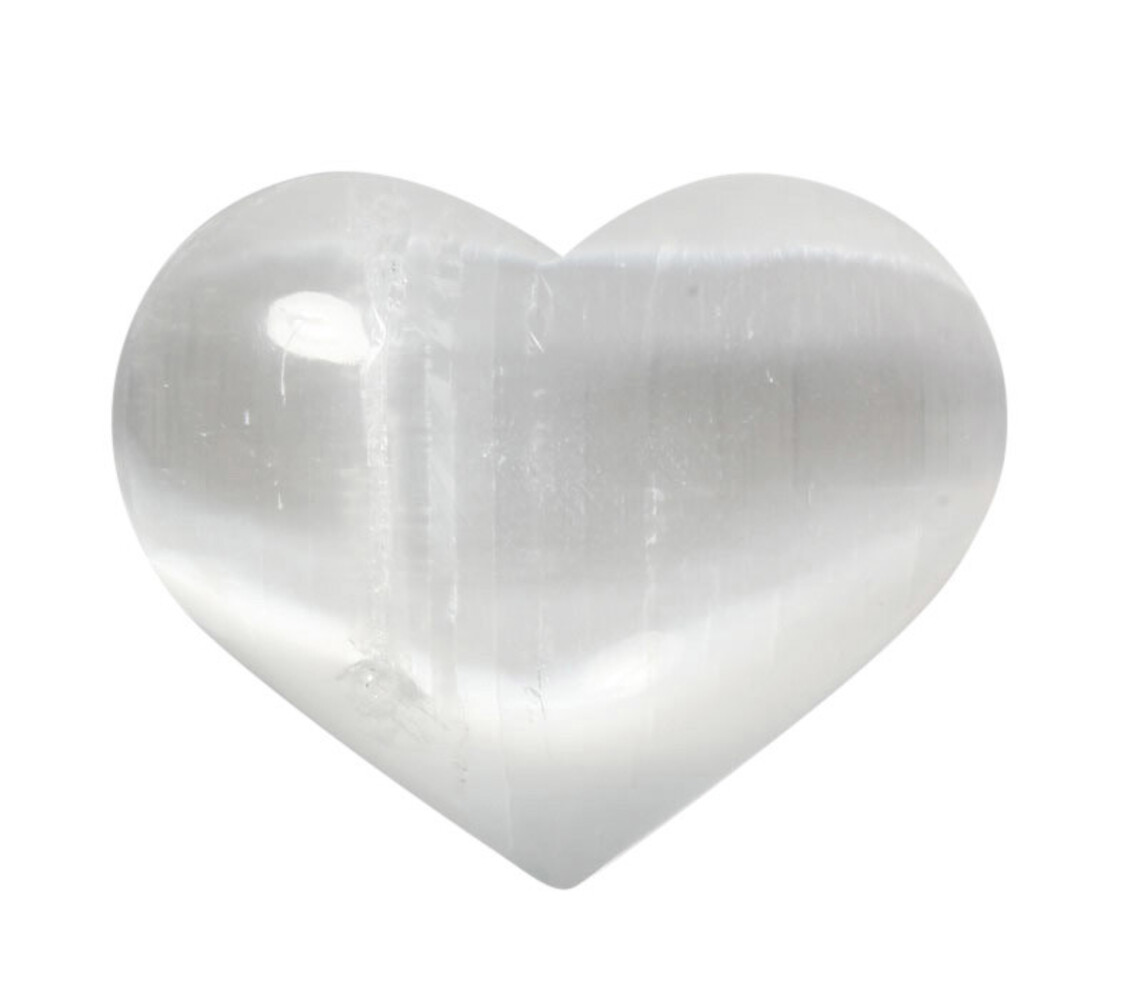 Seleniet edelsteen hart 7,5 cm Seleniet edelsteen hart 7,5 cm