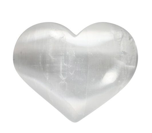 Seleniet edelsteen hart 7,5 cm Seleniet edelsteen hart 7,5 cm