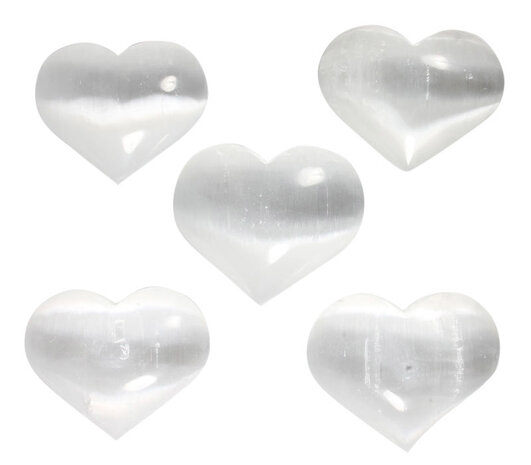 Seleniet edelsteen hart 7,5 cm Seleniet edelsteen hart 7,5 cm