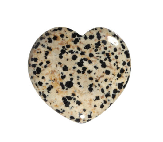 Jaspis (dalmatier) edelsteen hart 4 cm Jaspis (dalmatier) edelsteen hart 4 cm