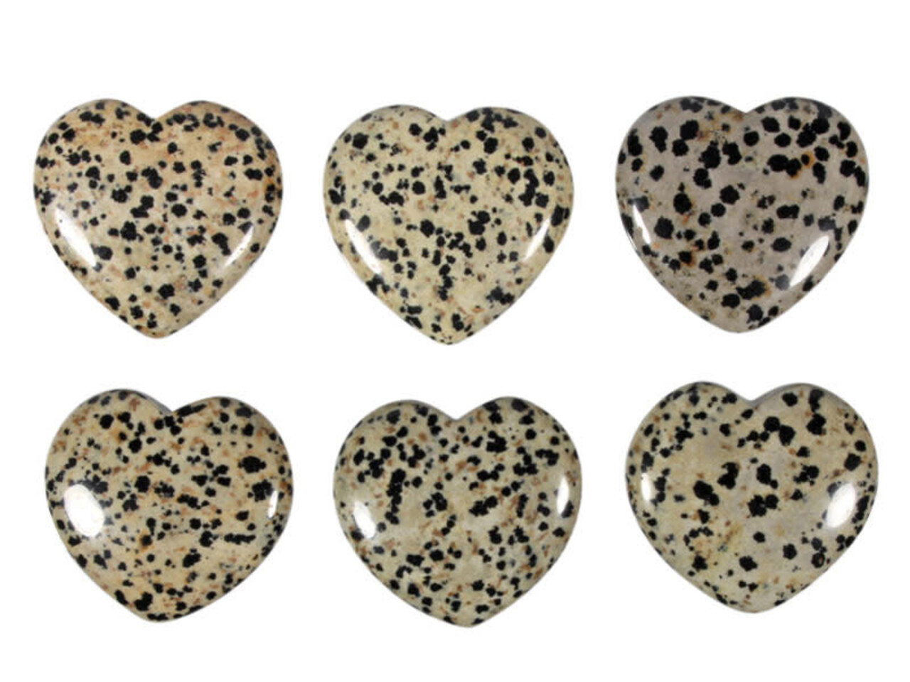 Jaspis (dalmatier) edelsteen hart 4 cm Jaspis (dalmatier) edelsteen hart 4 cm