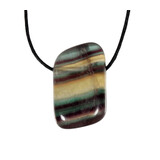 Fluoriet (regenboog) hanger doorboord Fluoriet (regenboog) hanger doorboord