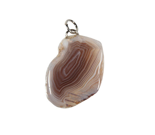 Agaat (Botswana) hanger schijfje Agaat (Botswana) hanger schijfje