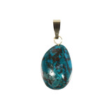 Chrysocolla hanger met 14k gouden oogje Chrysocolla hanger met 14k gouden oogje