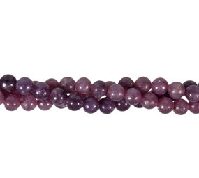 Lepidoliet kralen rond 6 mm (streng van 40 cm) Lepidoliet kralen rond 6 mm (streng van 40 cm)