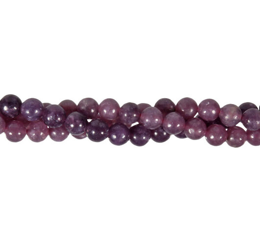 Lepidoliet kralen rond 6 mm (streng van 40 cm) Lepidoliet kralen rond 6 mm (streng van 40 cm)