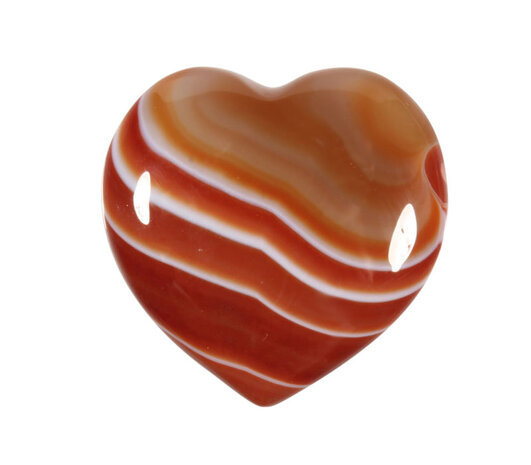 Carneool edelsteen hart 4 cm Carneool edelsteen hart 4 cm