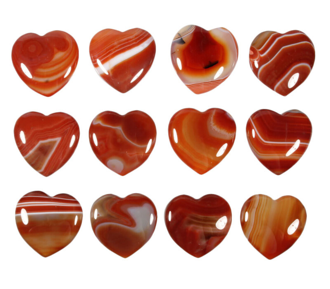 Carneool edelsteen hart 4 cm Carneool edelsteen hart 4 cm
