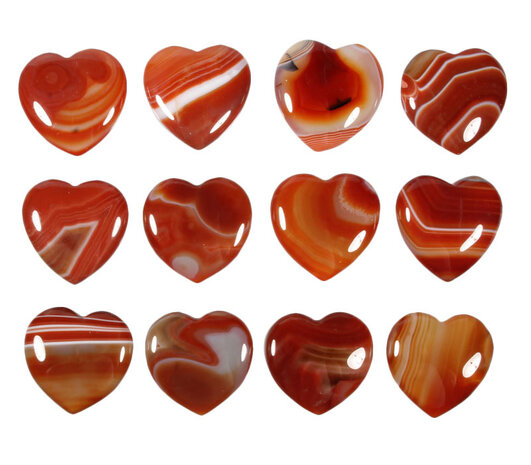 Carneool edelsteen hart 4 cm Carneool edelsteen hart 4 cm