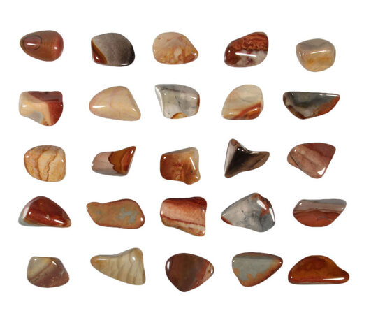 Jaspis (polychroom) steen getrommeld 2 - 5 gram