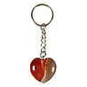 Carneool sleutelhanger hart 3 cm Carneool sleutelhanger hart 3 cm