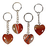 Carneool sleutelhanger hart 3 cm Carneool sleutelhanger hart 3 cm