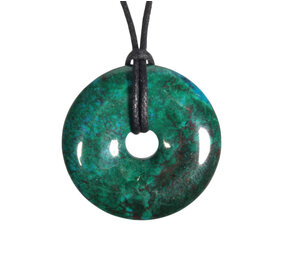 Chrysocolla hanger donut 2,9 - 3,2 cm Chrysocolla hanger donut 2,9 - 3,2 cm