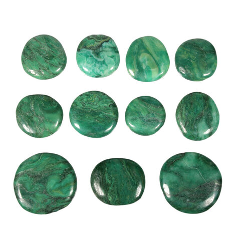 Prasem steen plat gepolijst Prasem steen plat gepolijst