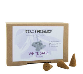 Witte salie kegelwierook | Jiri & friends | 15 cones