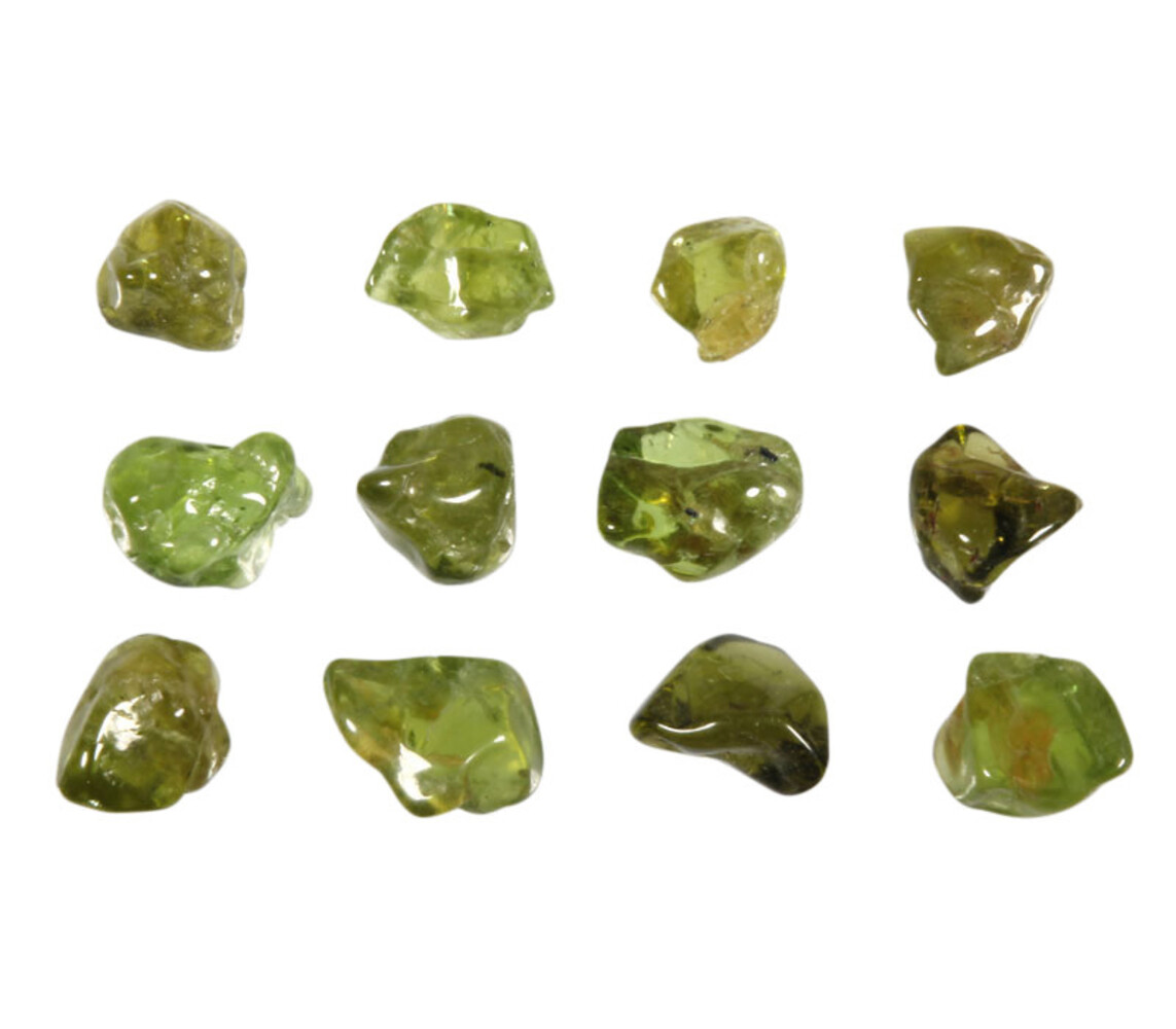 Peridoot steen A-kwaliteit getrommeld 1 - 2 gram Peridoot steen A-kwaliteit getrommeld 1 - 2 gram