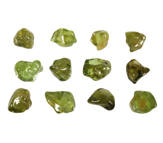 Peridoot steen A-kwaliteit getrommeld 1 - 2 gram Peridoot steen A-kwaliteit getrommeld 1 - 2 gram