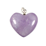 Zilveren hanger amethist hart 2 cm Zilveren hanger amethist hart 2 cm