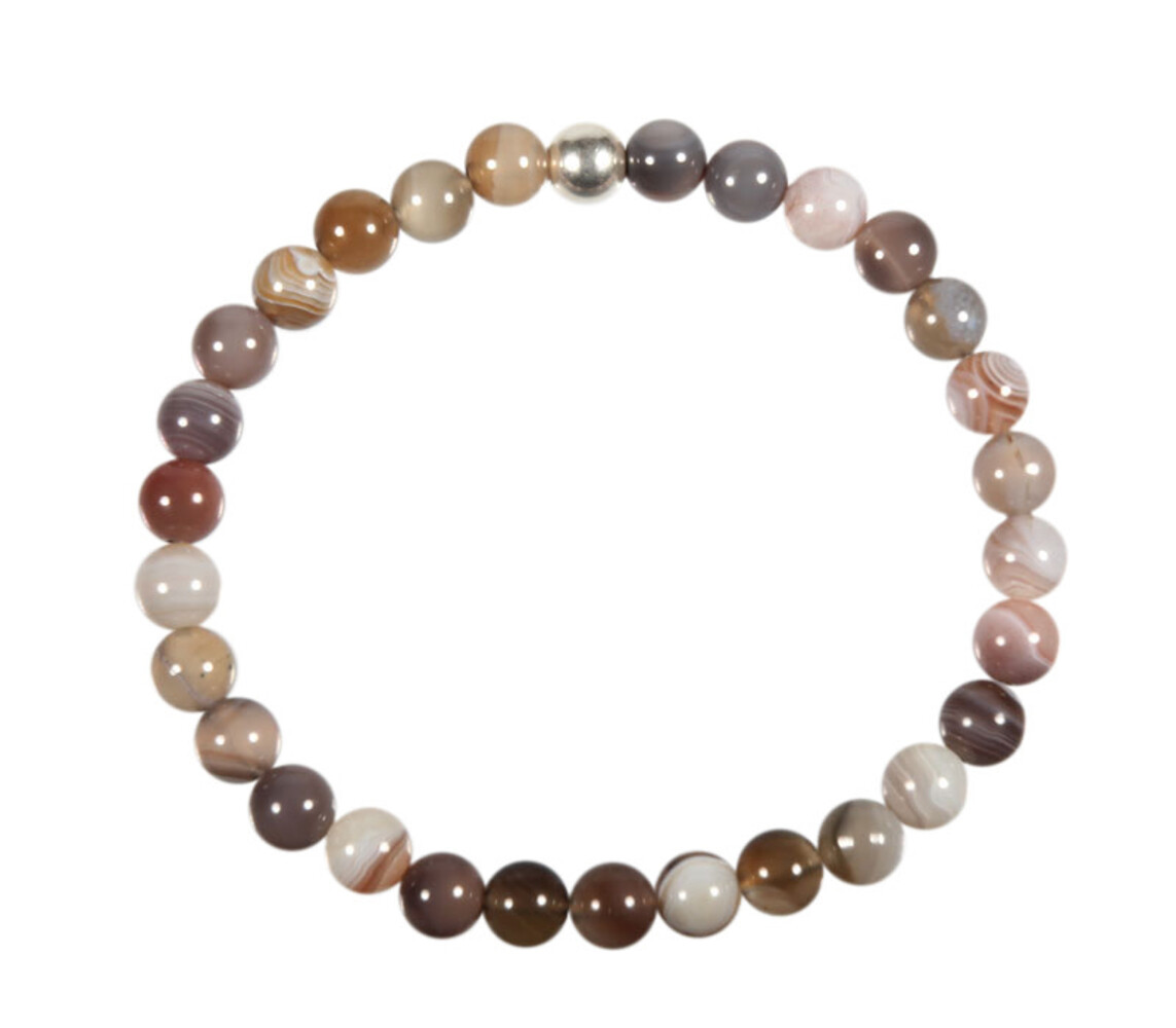 Agaat (Botswana) armband 18 cm | 6 mm kralen